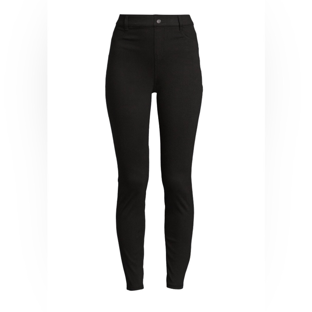 TIME and TRU Womens Jeggings Size Large Black Pull On Pockets New - Picture 5 of 9